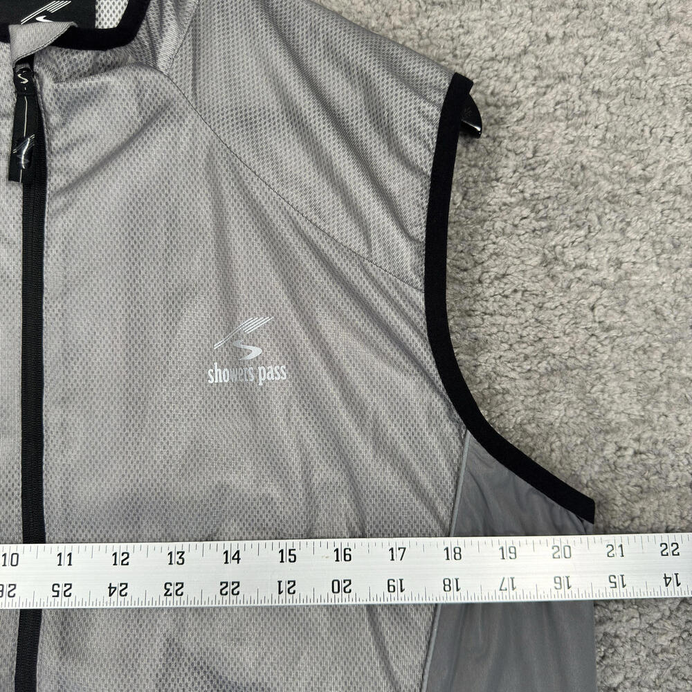 Showers Pass Adult Lightweight Gray Cycling Vest, Extra Large Reflective - Picture 4 of 9